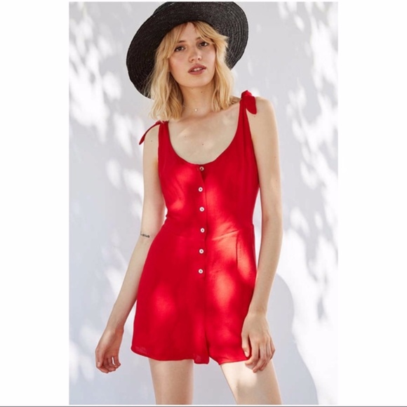 Kimchi Blue Pants - Kimchi Blue Button Down Gauze Romper